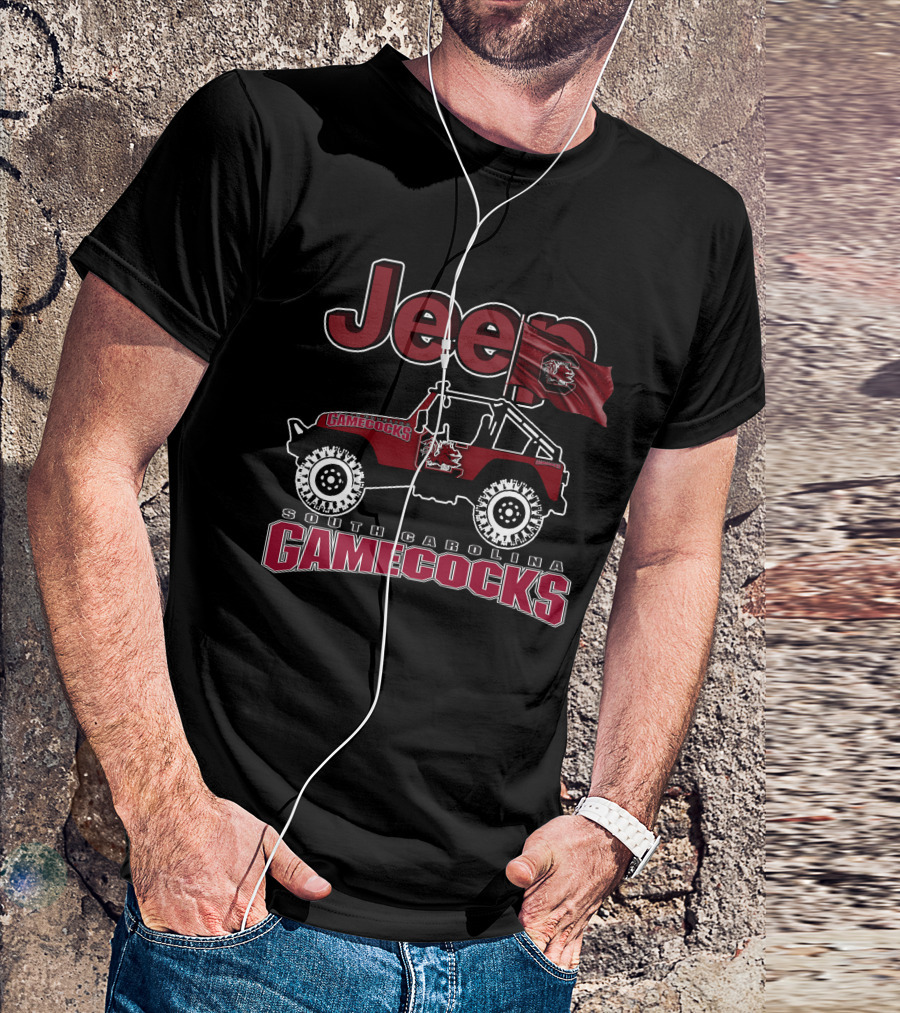 Jeep South Carolina Gamecocks Off-Road Spirit Vehicle T-Shirt