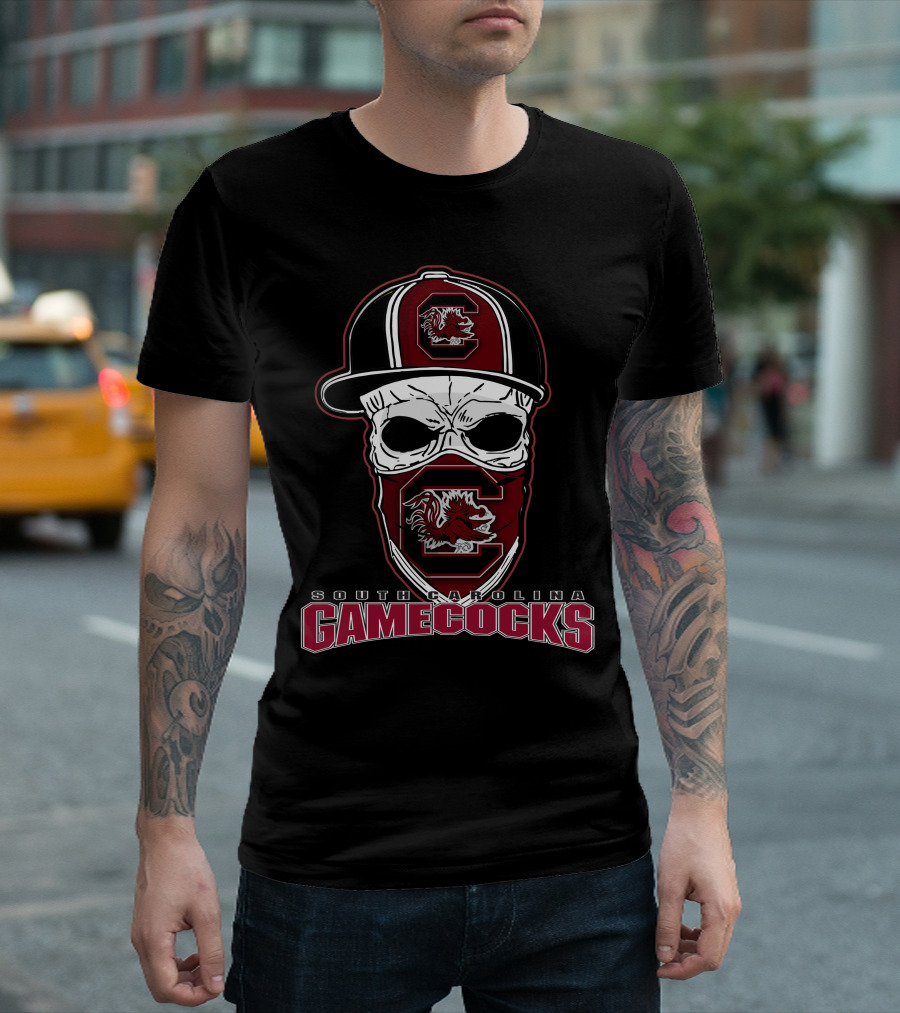 Skull Cap South Carolina Gamecocks T-Shirt