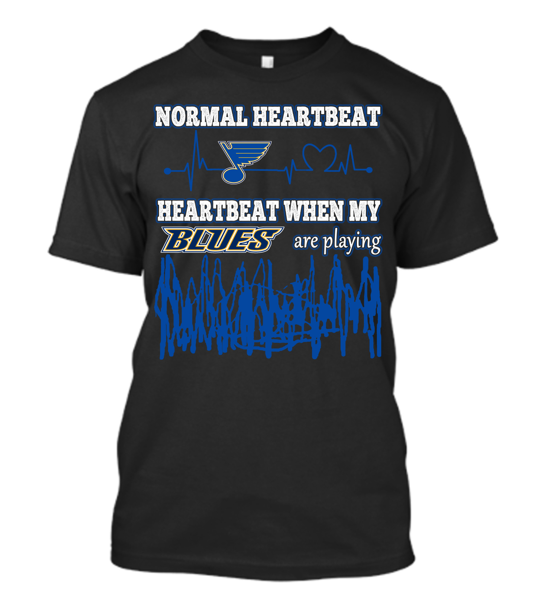Normal Heartbeat Heartbeat When My Blues Are Playing T-Shirt