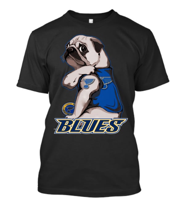 Pug St. Louis Blues Hockey Fan T-Shirt