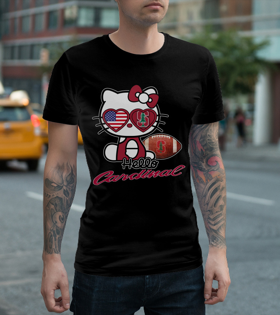 Hello Kitty Stanford Cardinal Football USA T-Shirt