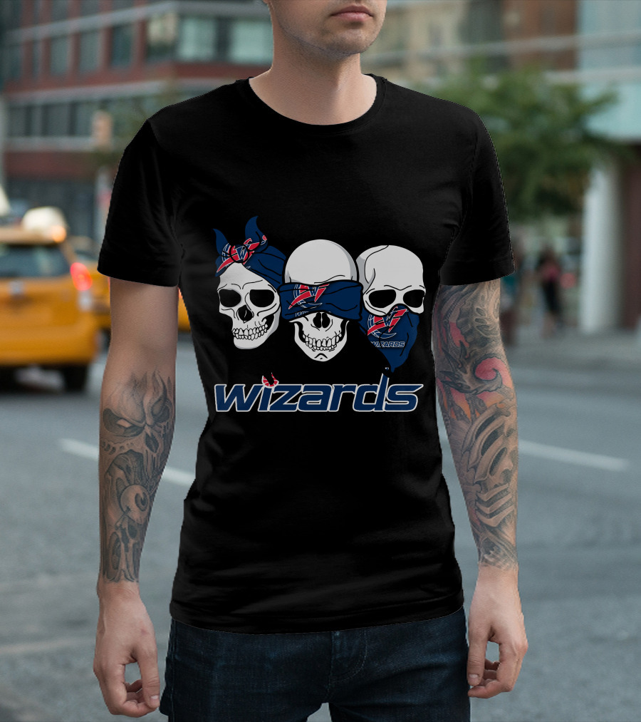 Washington Wizards Three Bandana Skulls T-Shirt
