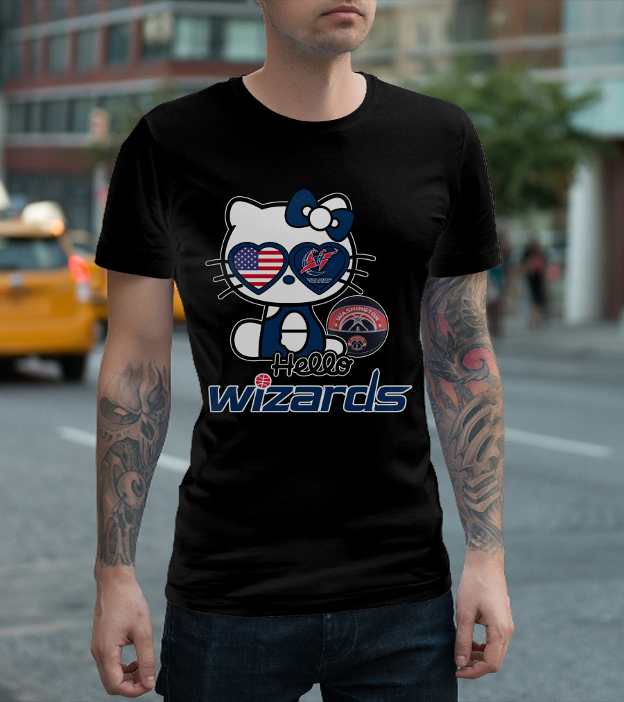 Hello Kitty Washington Wizards USA Fan T-Shirt