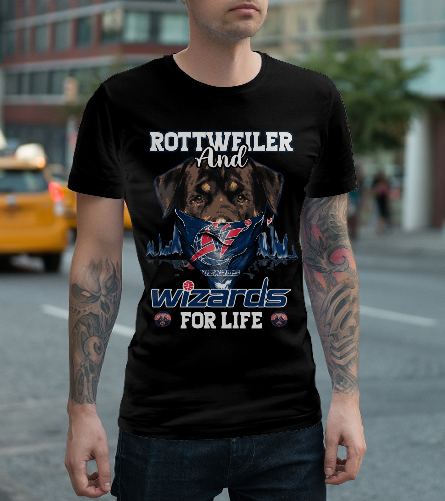 Rottweiler and Wizards for Life Washington Wizards T-Shirt