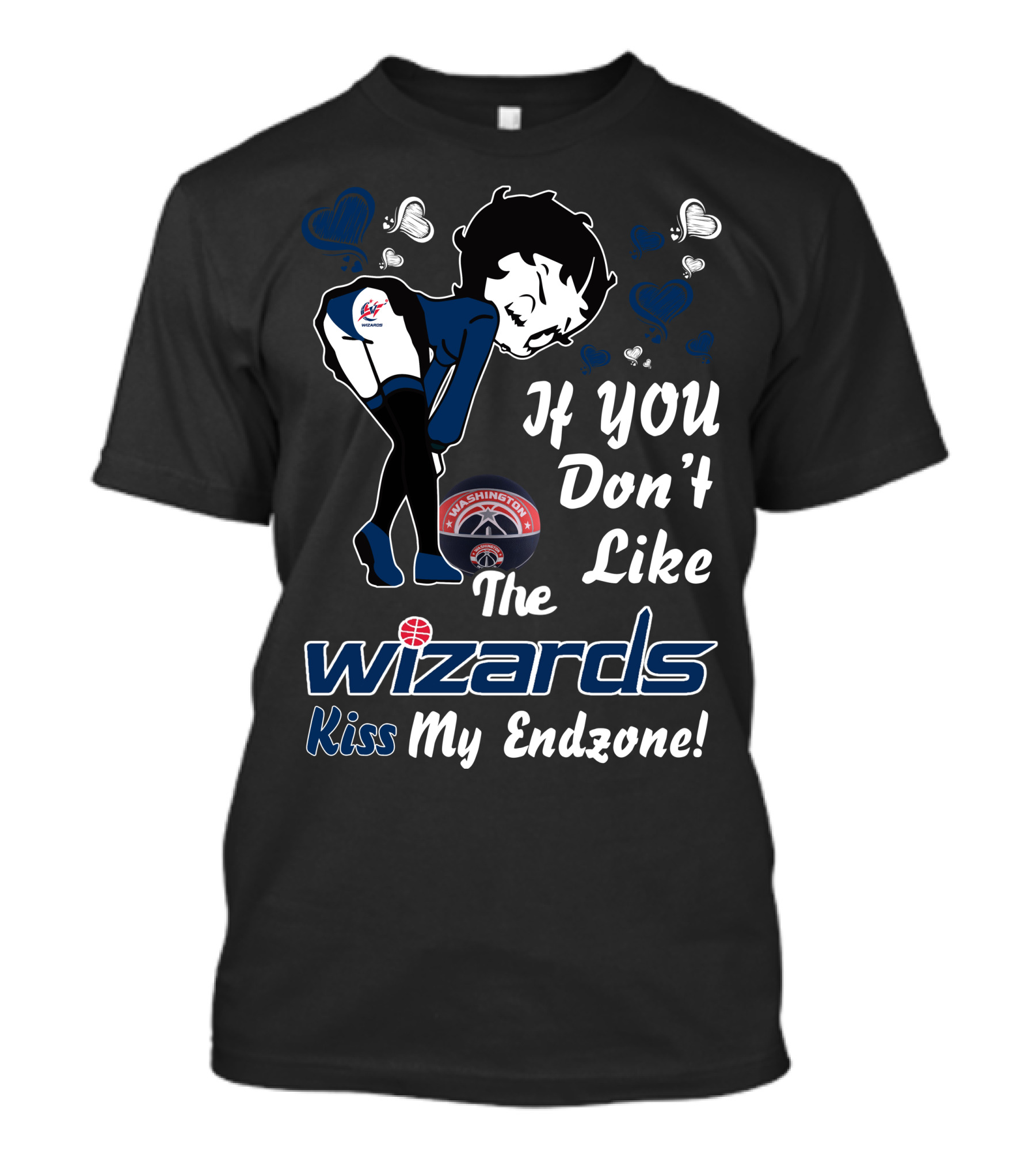 Betty Boop If You Don’t Like The Washington Wizards Kiss My Endzone T-Shirt