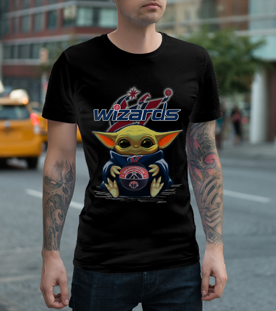 Wizards Basketball Team Yoda Holding Washington Basketball T-Shirt