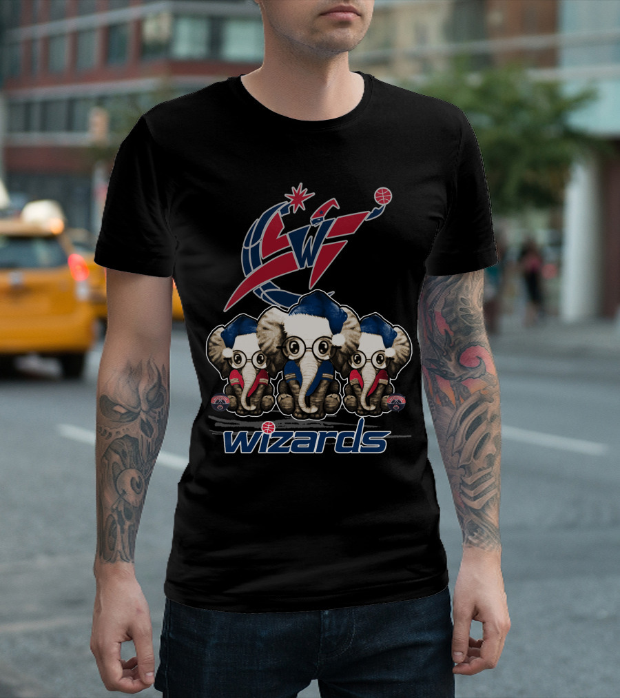 Washington Wizards Christmas Elephants T-Shirt