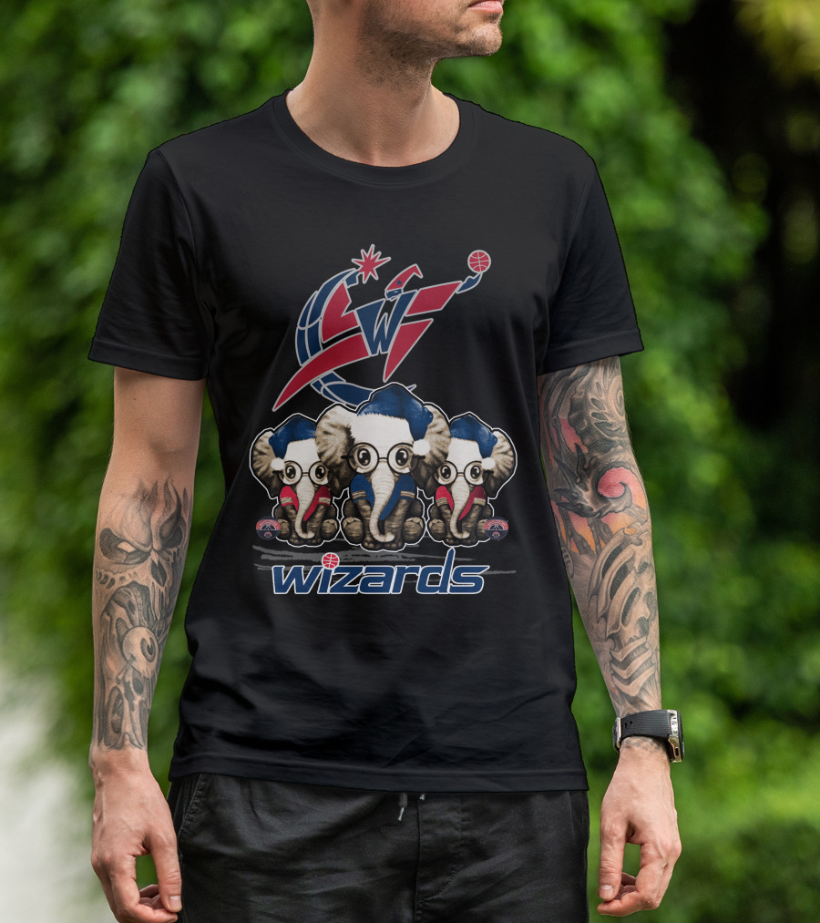 Washington Wizards Christmas Elephants T-Shirt