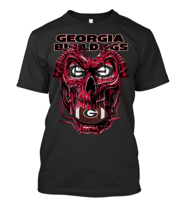 Georgia Bulldogs Dragonskull G Logo Football T-Shirt