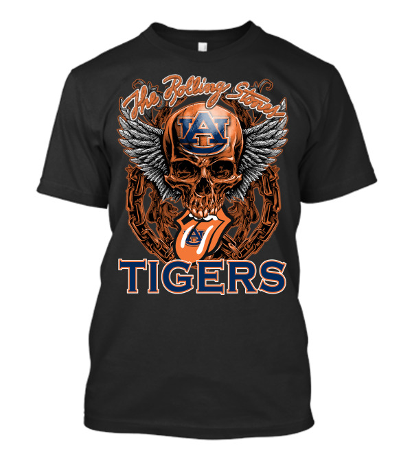 The Rolling Stones Auburn Tigers Skull Winged T-Shirt
