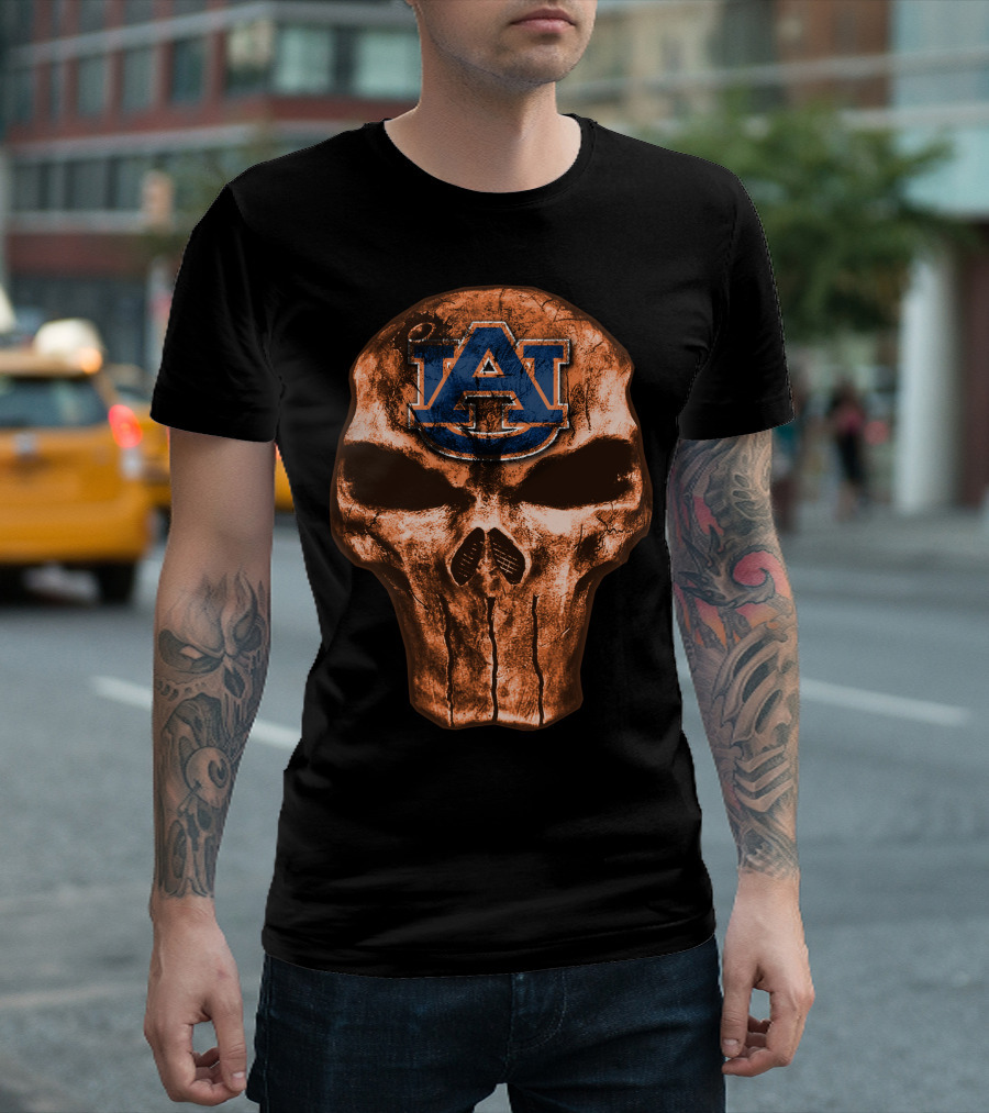Auburn Tigers Skull T-Shirt