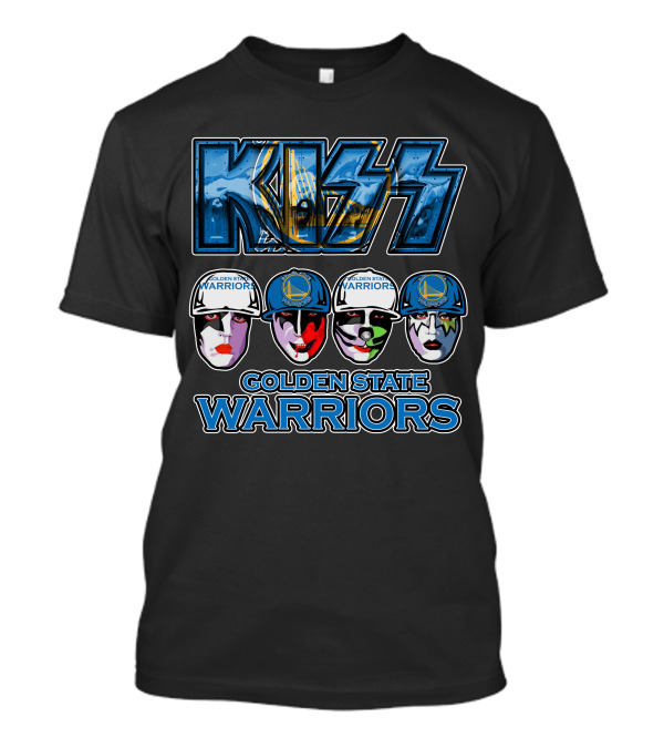 Kiss Golden State Warriors Basketball Iconic Faces T-Shirt