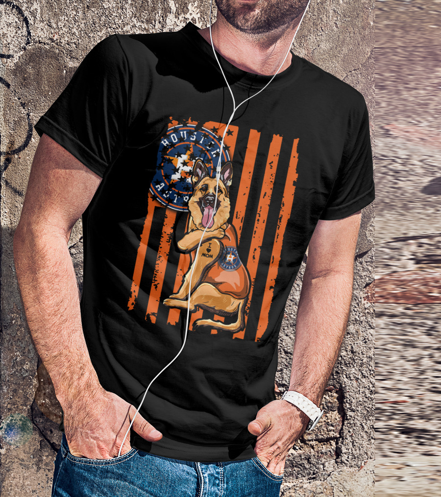 Houston Astros German Shepherd I Mom T-Shirt