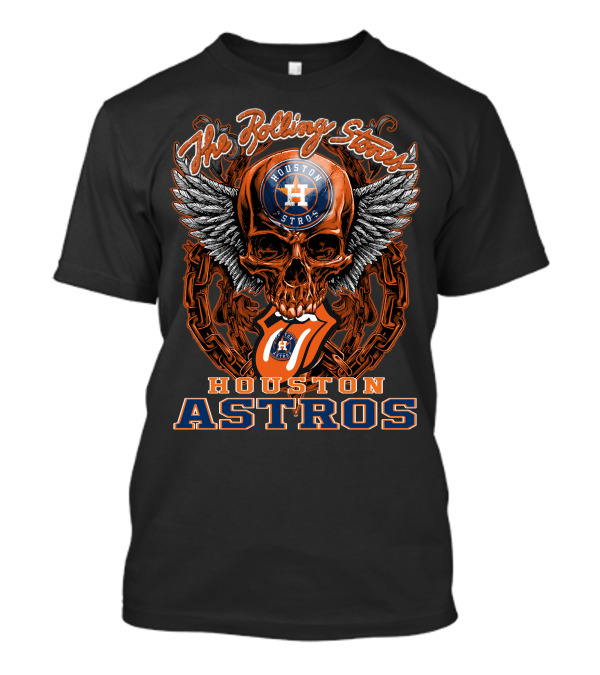 The Rolling Stones Houston Astros Skull Wings T-Shirt