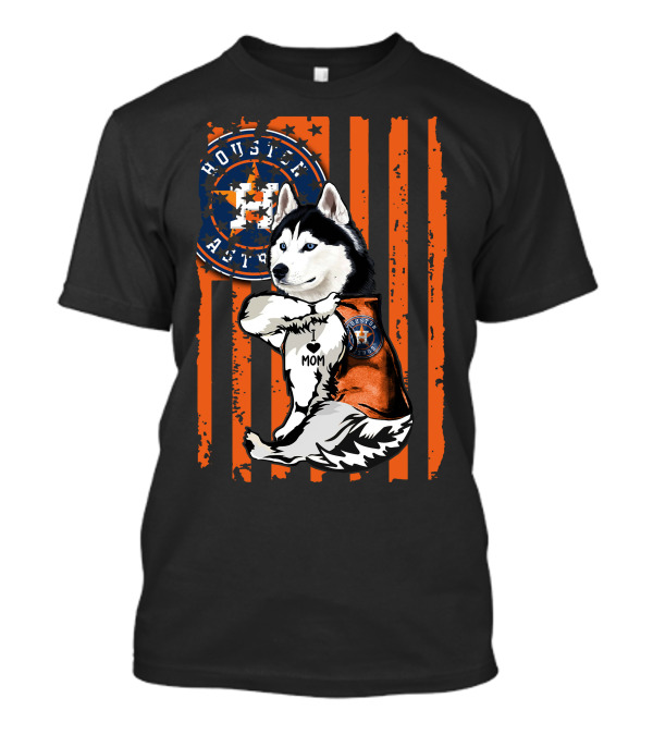 Siberian Husky Houston Astros Mom Flag T-Shirt
