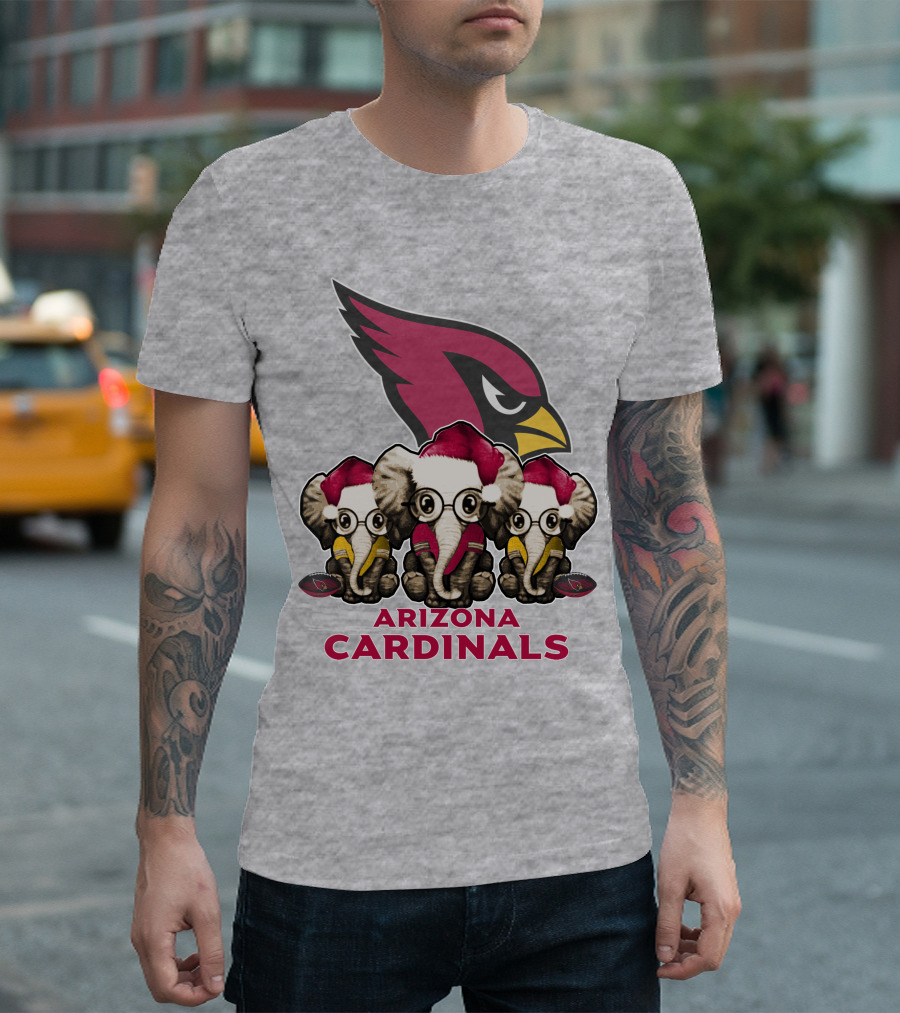 Arizona Cardinals Elephants Xmas T-Shirt