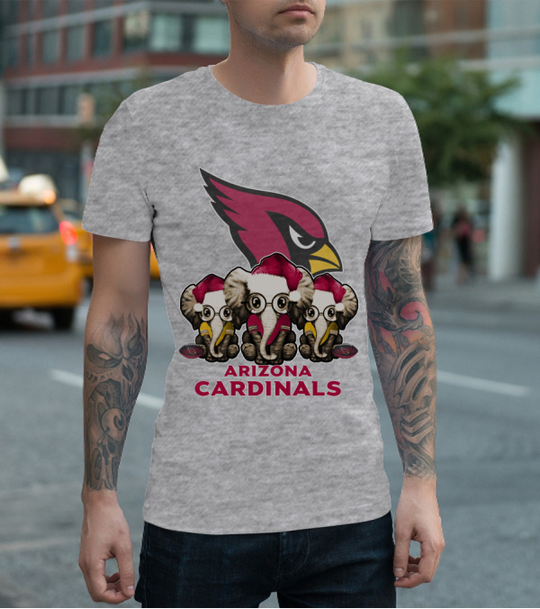Arizona Cardinals Elephants Xmas T-Shirt