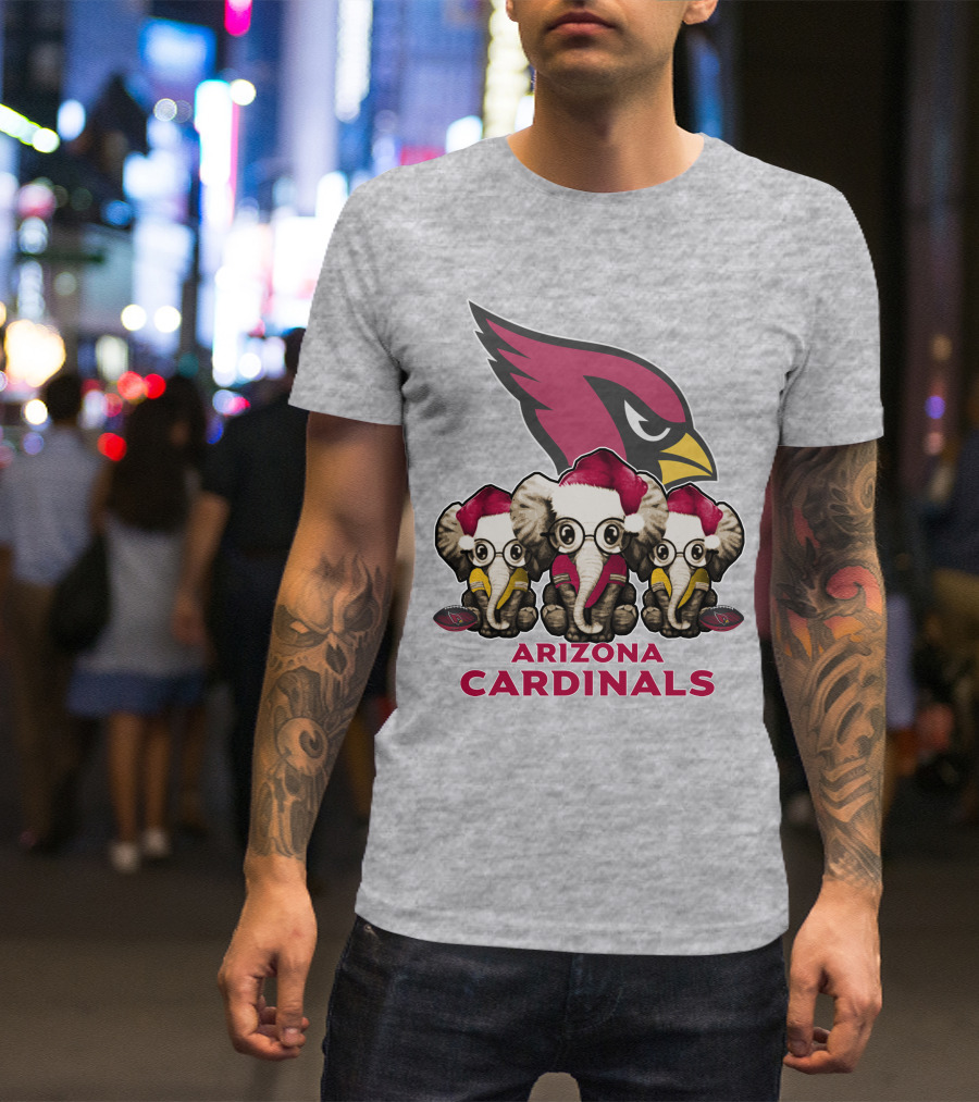 Arizona Cardinals Elephants Xmas T-Shirt