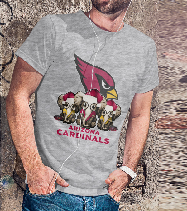 Arizona Cardinals Elephants Xmas T-Shirt