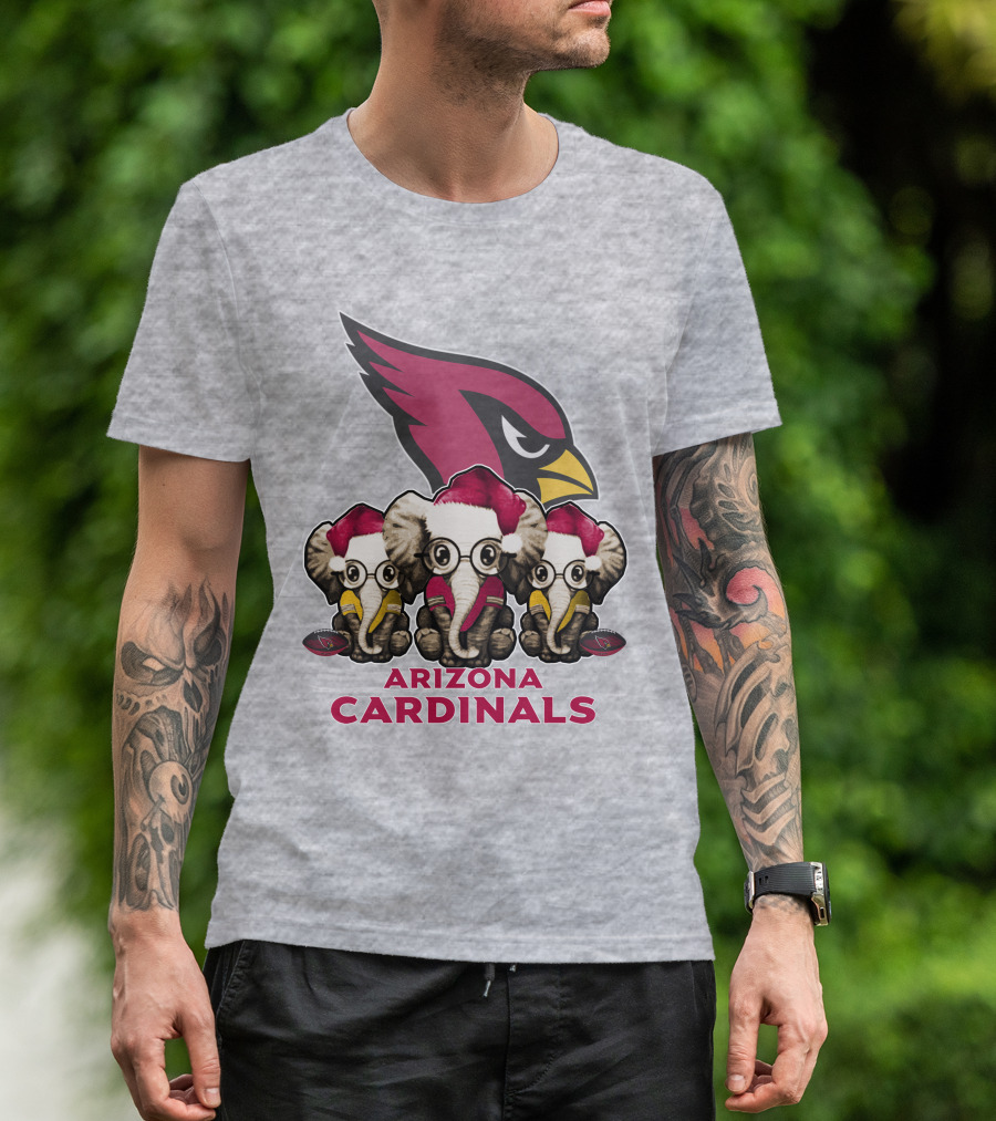 Arizona Cardinals Elephants Xmas T-Shirt