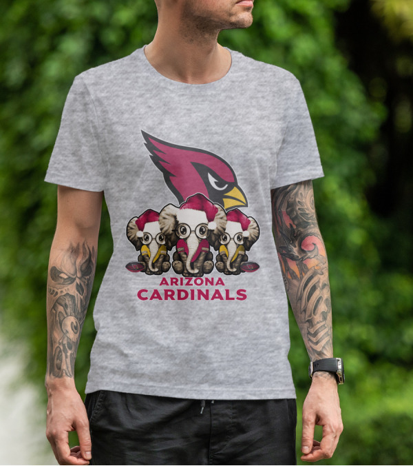 Arizona Cardinals Elephants Xmas T-Shirt