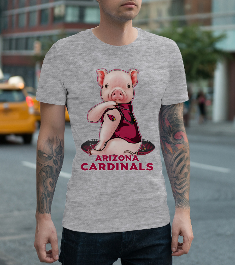 Arizona Cardinals Pig with Football T-Shirt