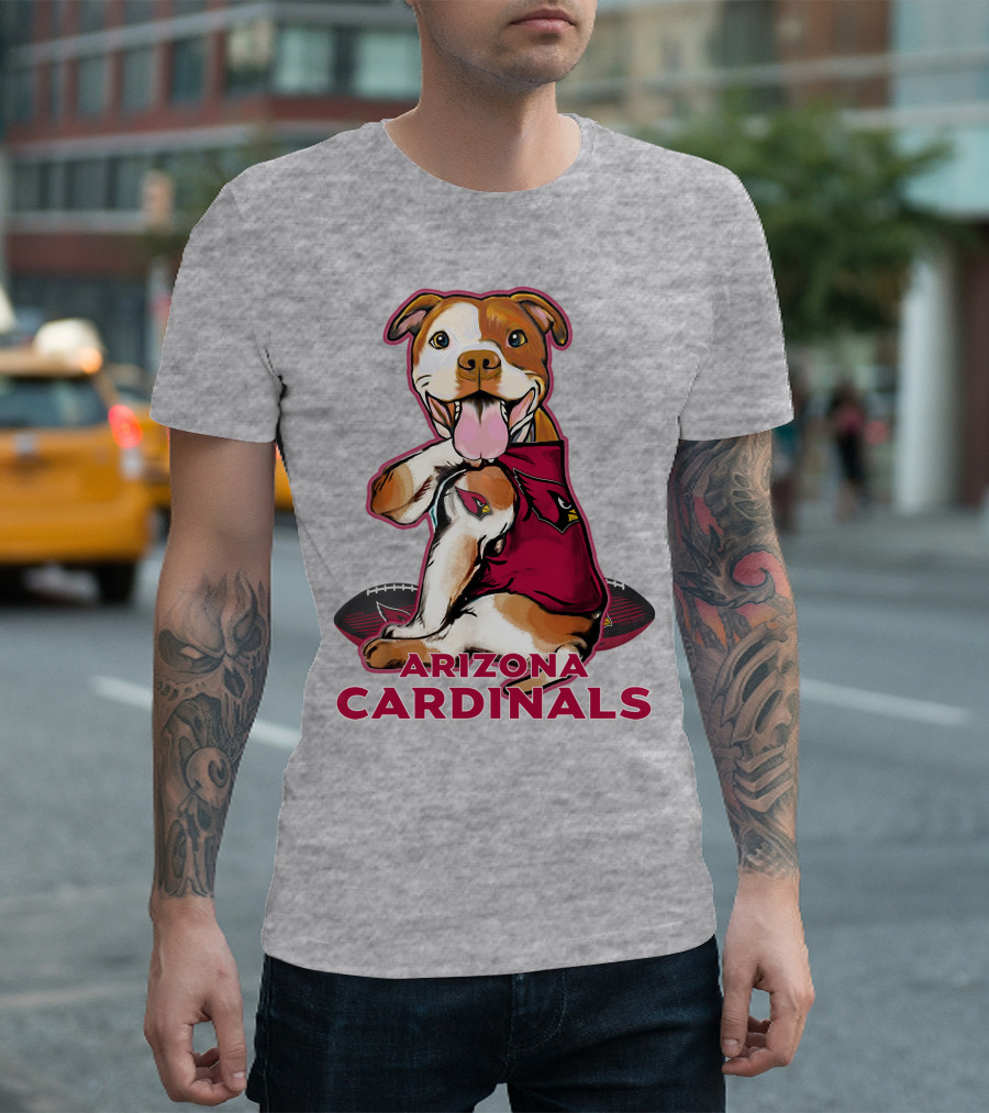 Arizona Cardinals Pitbull Football Fan T-Shirt