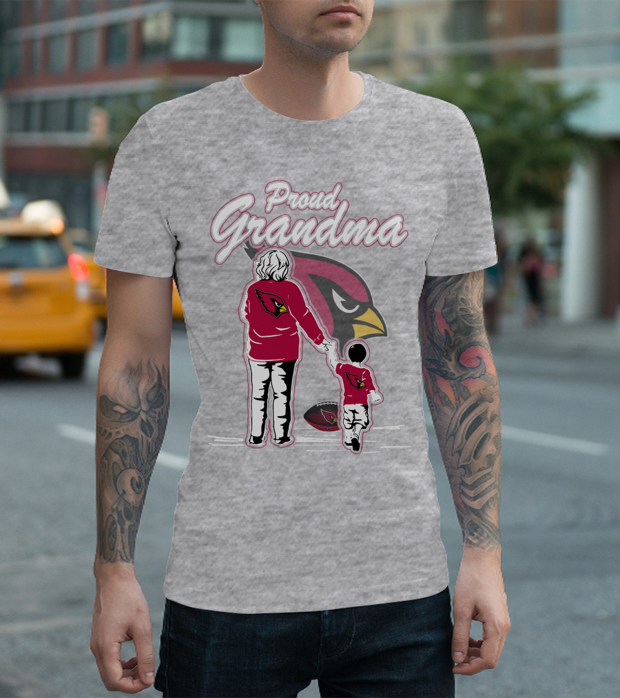 Proud Grandma Arizona Cardinals Family Loyalty Connection T-Shirt