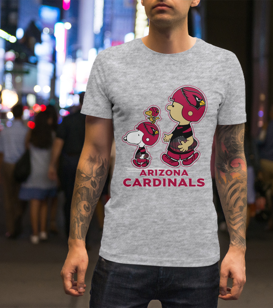 Snpfootball Arizona Cardinals Peanuts Characters Football Helmets T-Shirt