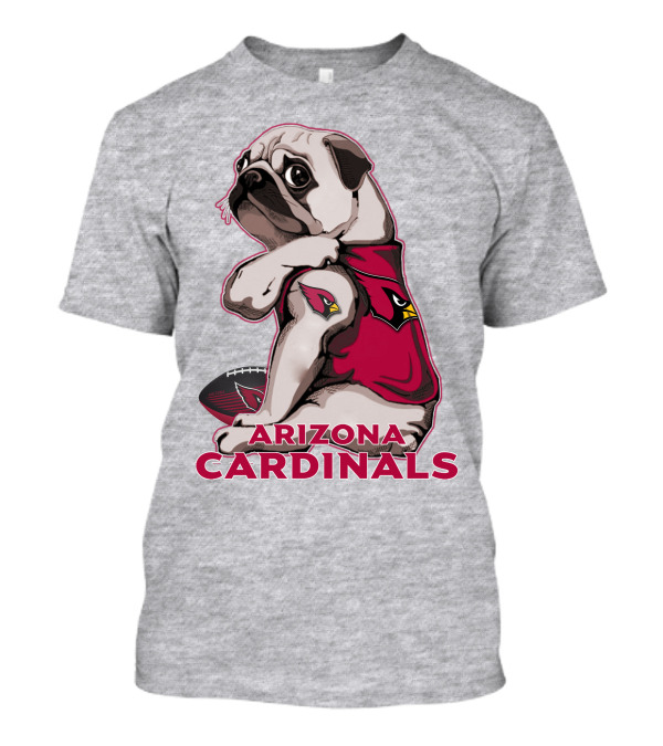 Arizona Cardinals Pug Sports Fan T-Shirt