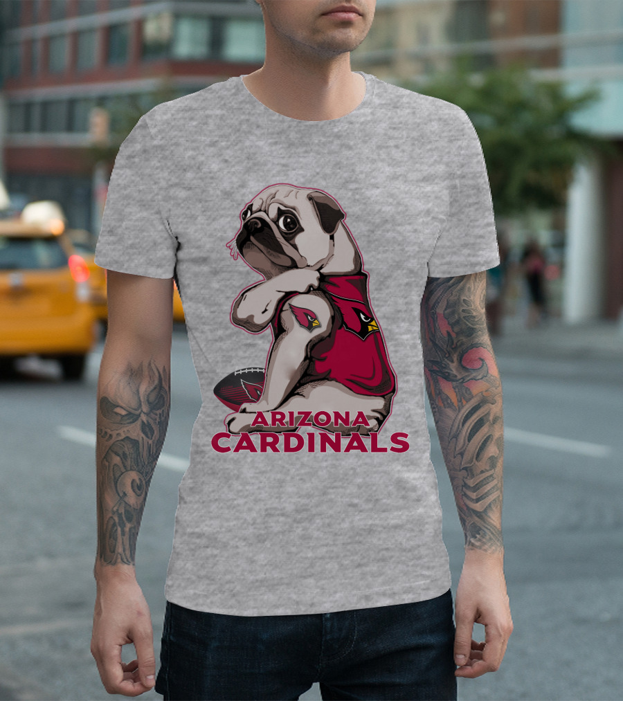 Arizona Cardinals Pug Sports Fan T-Shirt