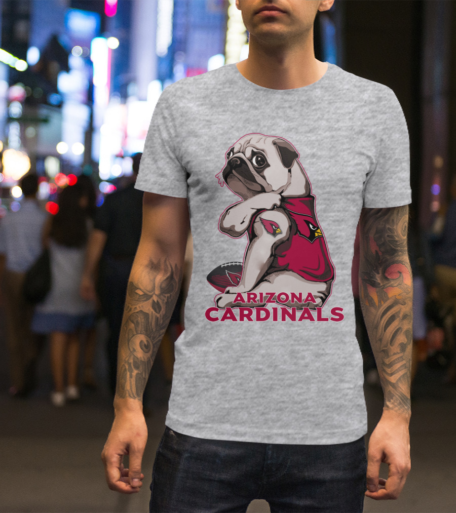 Arizona Cardinals Pug Sports Fan T-Shirt