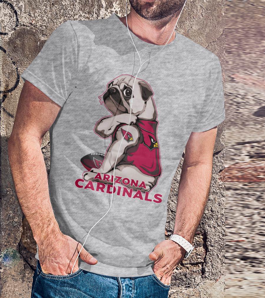 Arizona Cardinals Pug Sports Fan T-Shirt