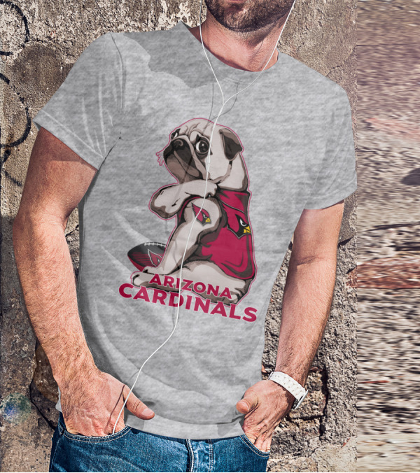 Arizona Cardinals Pug Sports Fan T-Shirt
