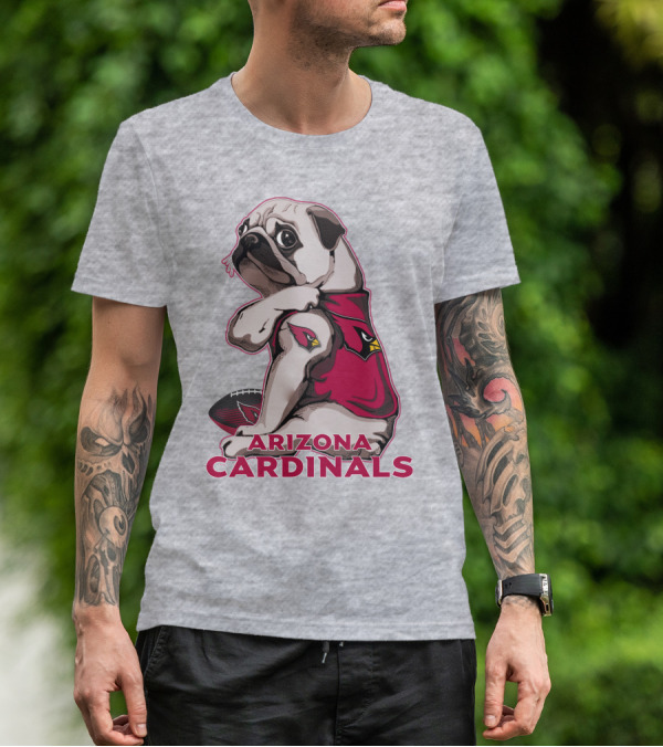 Arizona Cardinals Pug Sports Fan T-Shirt