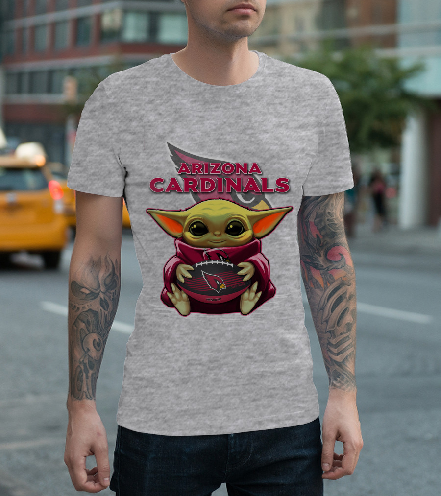 Arizona Cardinals Baby Yoda Football T-Shirt