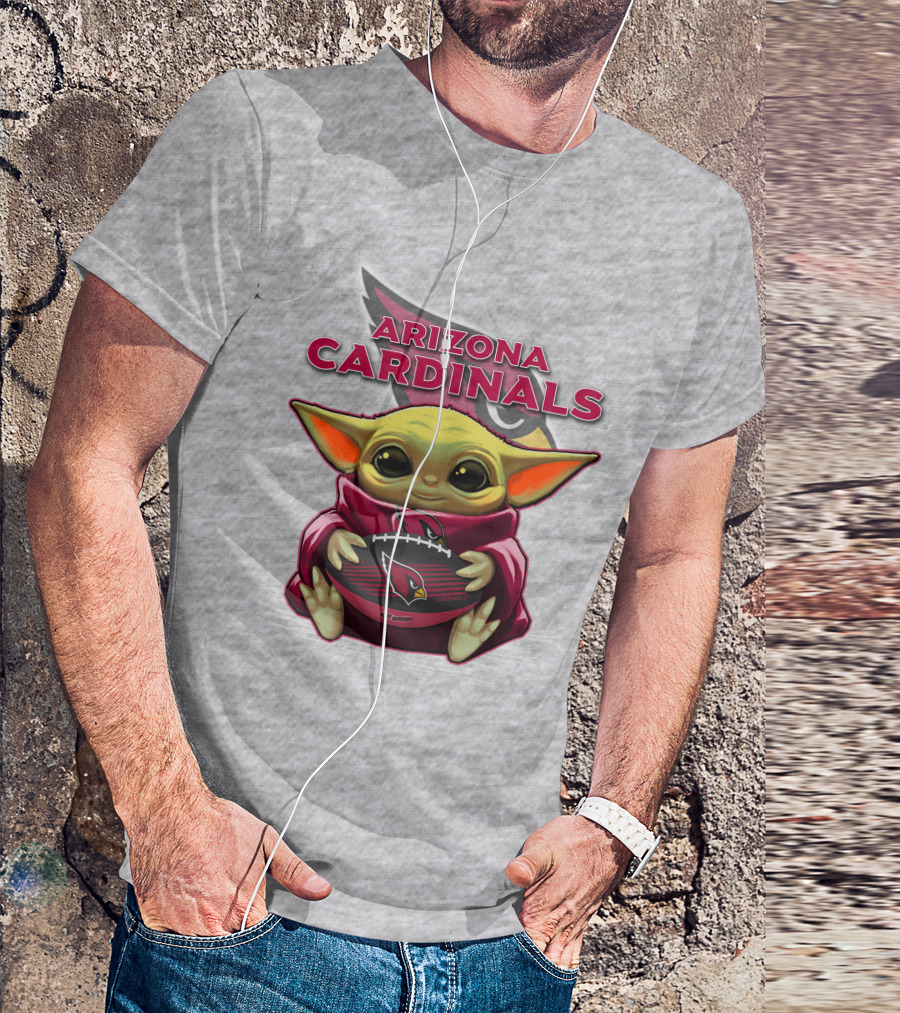 Arizona Cardinals Baby Yoda Football T-Shirt