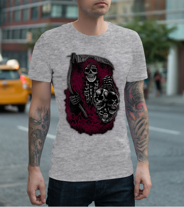 Atlanta Falcons 03 Grim Reaper Skull T-Shirt