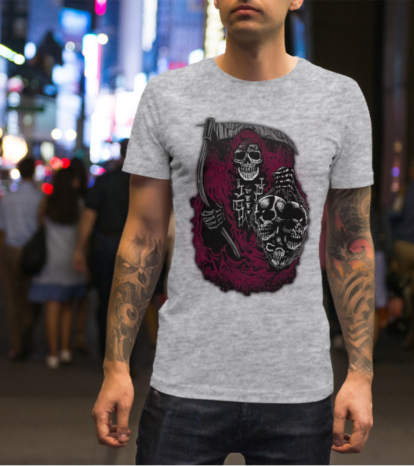 Atlanta Falcons 03 Grim Reaper Skull T-Shirt