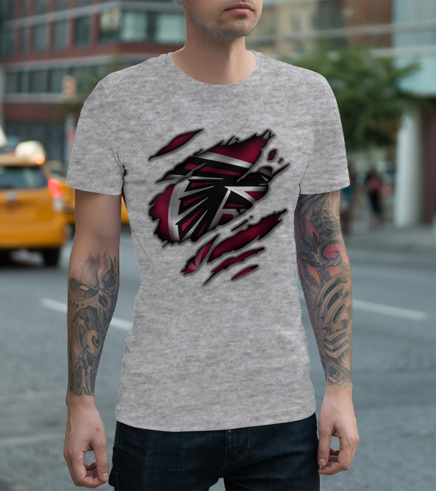 Atlanta Falcons Logo Claw Marks T-Shirt