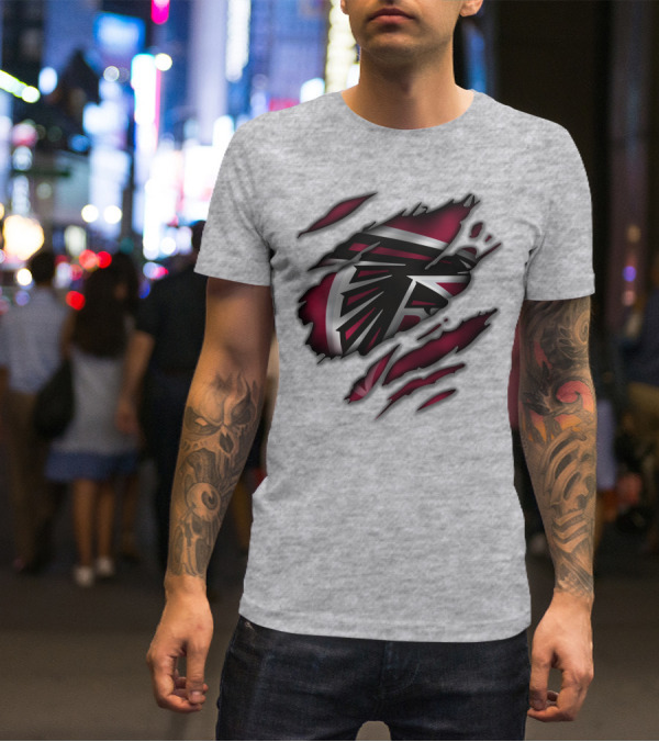 Atlanta Falcons Logo Claw Marks T-Shirt