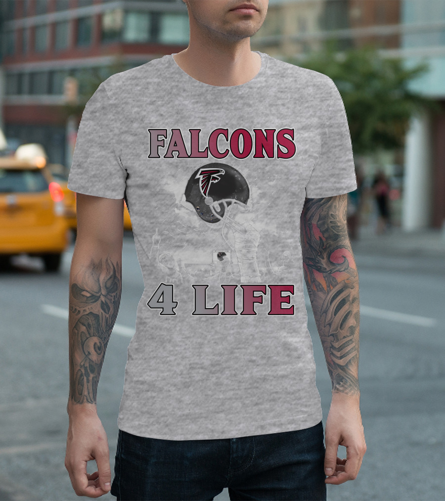 Falcons 4 Life Atlanta Falcons Helmet Team Spirit T-Shirt