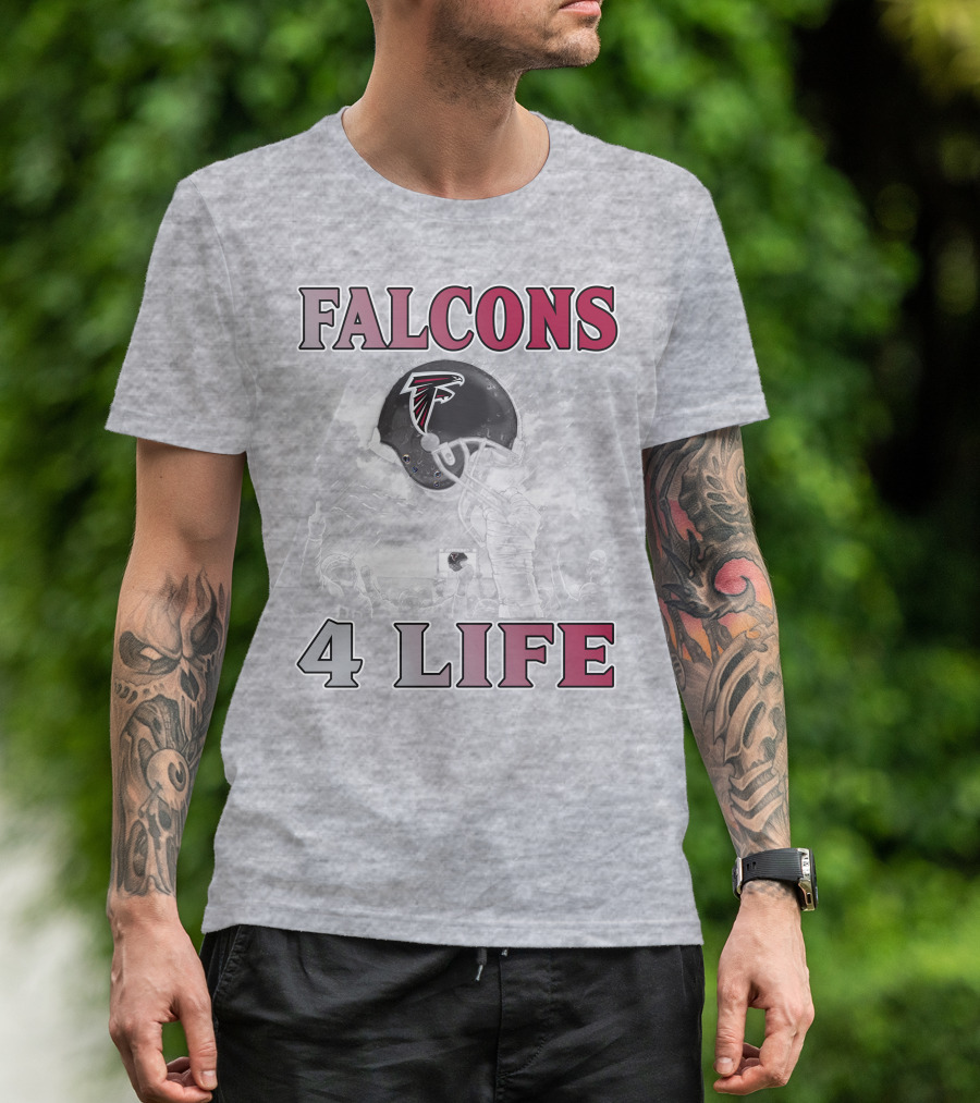 Falcons 4 Life Atlanta Falcons Helmet Team Spirit T-Shirt