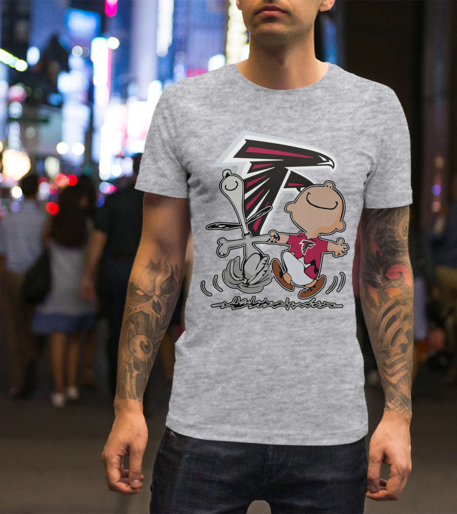 Atlanta Falcons Snoopy Dance Nfl Fan Artwork T-Shirt