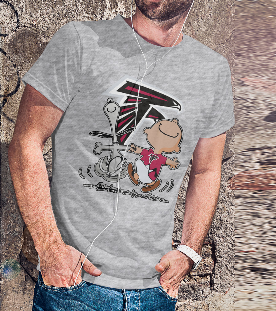 Atlanta Falcons Snoopy Dance Nfl Fan Artwork T-Shirt