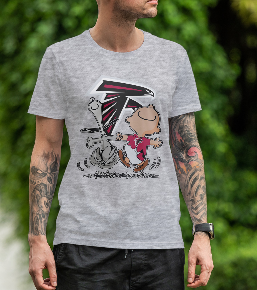 Atlanta Falcons Snoopy Dance Nfl Fan Artwork T-Shirt