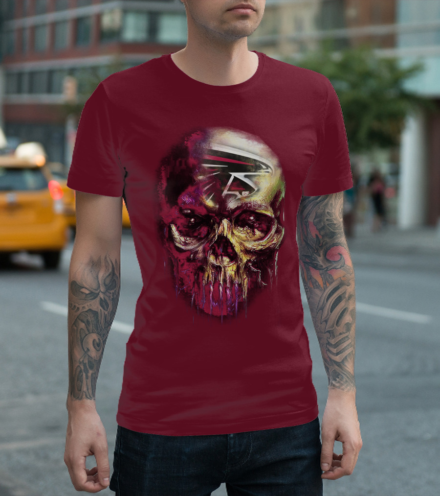 Atlanta Falcons Skull Art T-Shirt