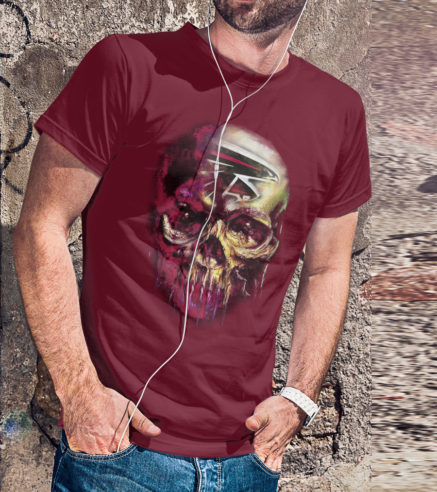 Atlanta Falcons Skull Art T-Shirt