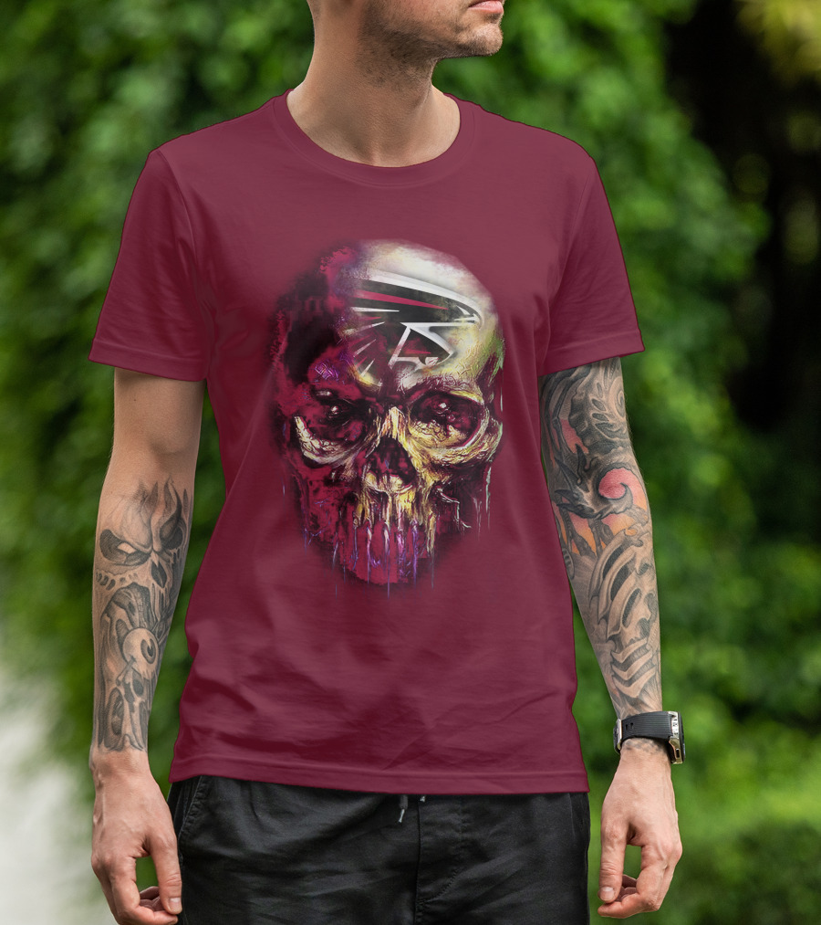 Atlanta Falcons Skull Art T-Shirt