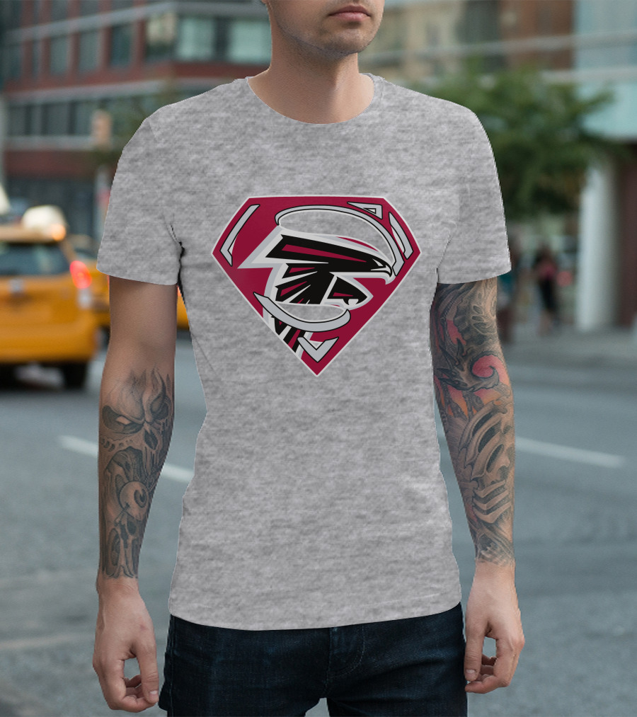 Atlanta Falcons 89 Superhero Shield T-Shirt